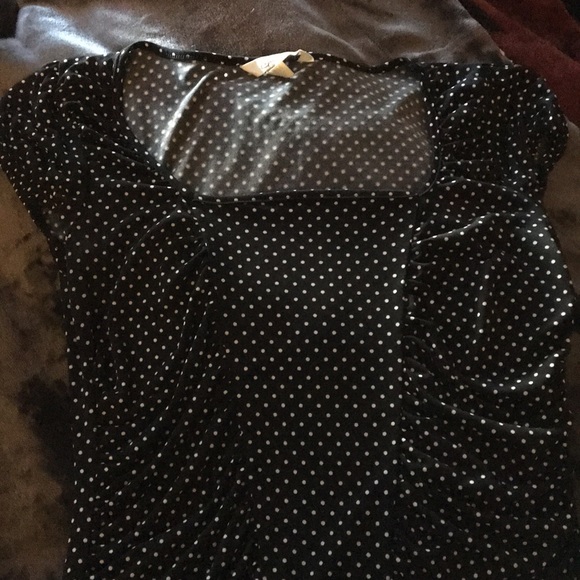 Polka Dot Dressy Top - Picture 2 of 7
